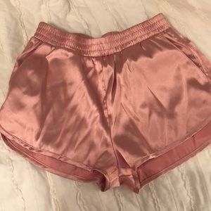 Satin Pastel Pink Shorts